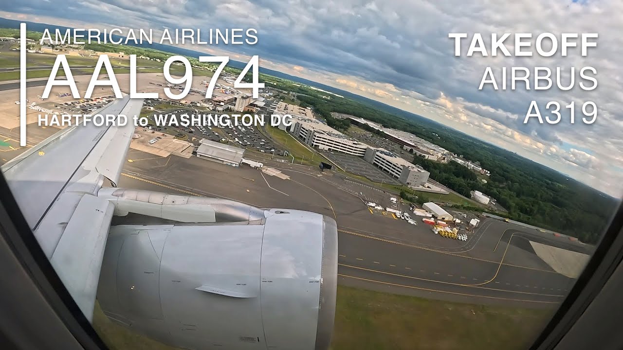 Takeoff [4K]: AAL974 - Bradley Hartford International (KBDL) Airport ...