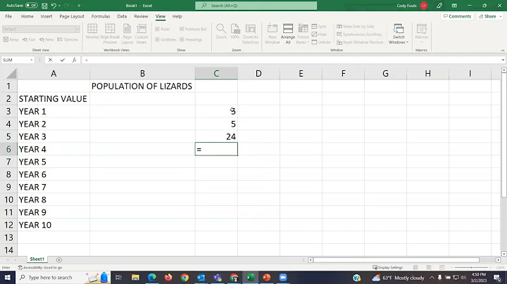 Logistic Growth Calculations with Excel or Google ...