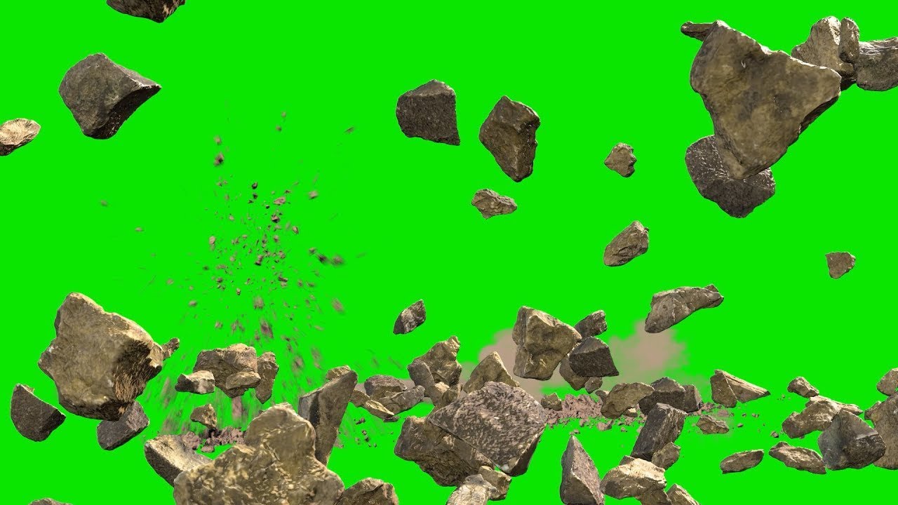 Stones Falling from Mountain Green Screen free No Copyright ...