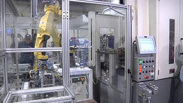 Fanuc Robot Loading/Unloading Vertical Molding Machine by Pro Systems
