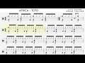 Africa  toto  drums notation 