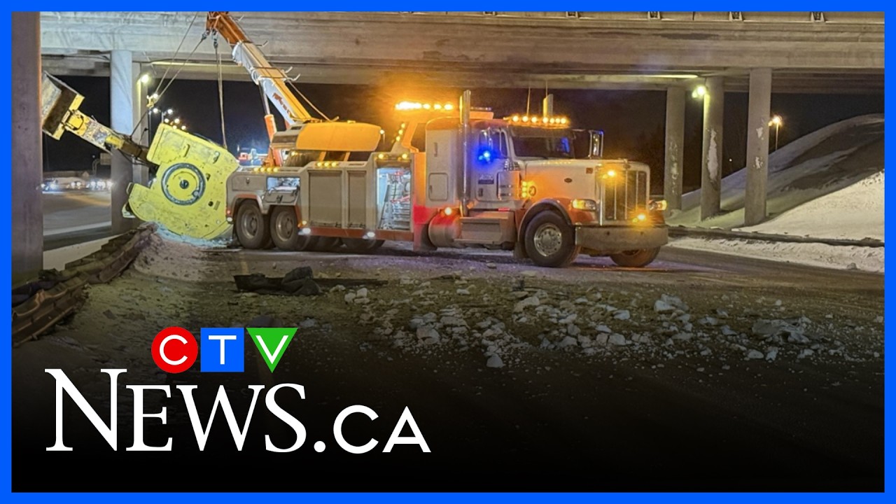 Saskatoon overpass damaged after being hit by semi | CTV News Saskatoon at Six for March 6, 2026
