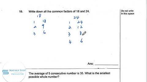 Catholic High 2019 P1 Q16 to Q20