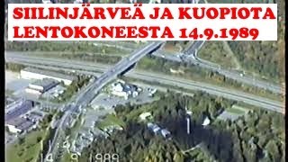 Siilinjärveä ja Kuopiota lentokoneesta 14.9.1989