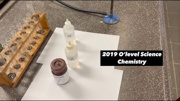 Chemistry | 2019 GCE O Level Sci Chem Practical