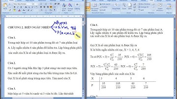 Bài tập Biến ngẫu nhiên | Tổng hợp các dạng toán về biến ngẫu nhiên rời rạc và liên tục