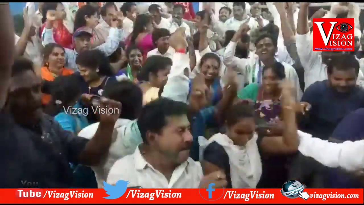 YCP Victory Celebrations at Party Office in Visakhapatnam,Vizagvision...