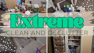 EXTREME CLEAN, ORGANIZE & DECLUTTER / Deep cleaning laundry room, linen closet and bathroom cabinets