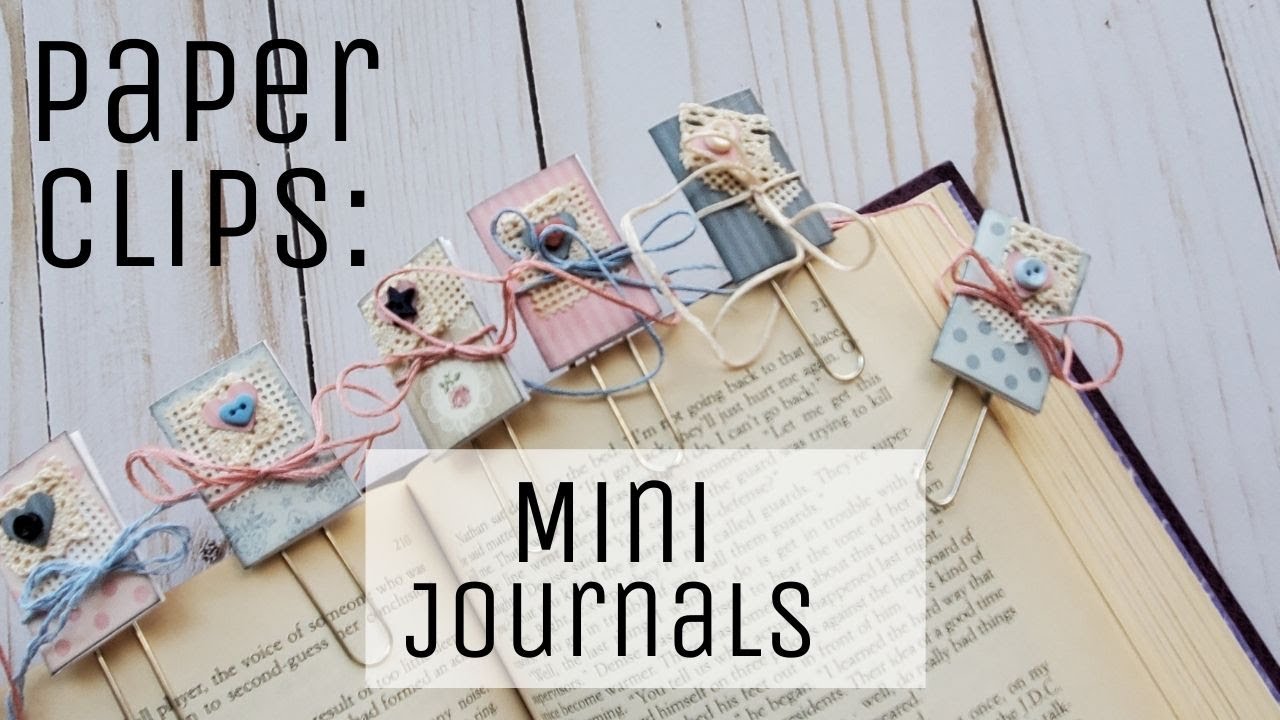 Mini Journals Altered Paper Clips 