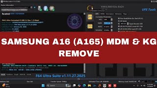Samsung A16 (A165) MDM and KG bypass using F64 box  screenshot 5