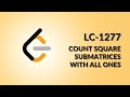 Leetcode 1277 | Count Square Submatrices with All Ones | Hindi | Java