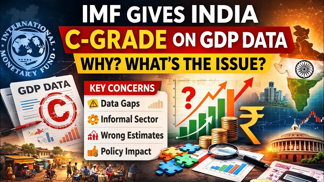Understanding IMF’s C-Grade for India Before New GDP Series UPSC GS3 #upsc2026 #prelims 