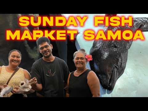 Sunday Fish Market and Breakfast Market Samoa 4k Walkthrough