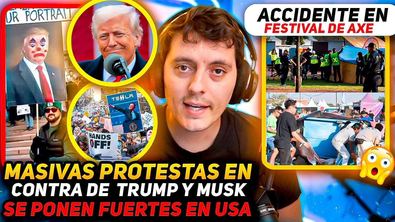 Masivas Protestas en Contra de Trump y Musk se ponen Fuertes en USA ...