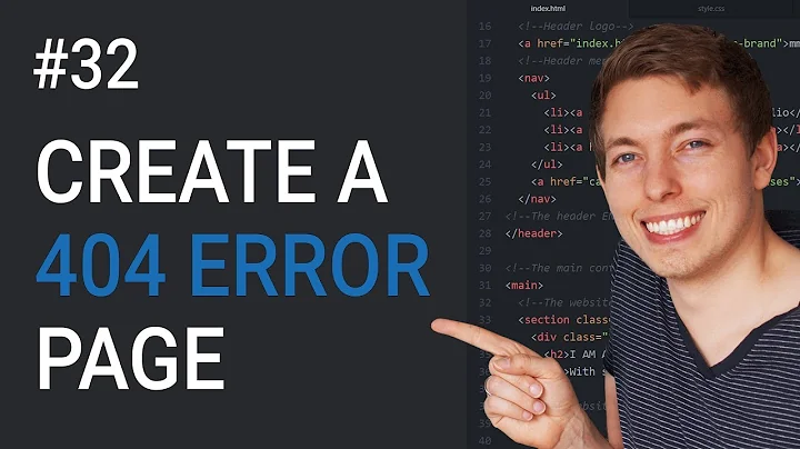 32: How to Create a 404 Page in HTML | Create a Custom 404 Page | Learn HTML & CSS | HTML Tutorial
