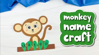 Monkey Name Craft For Kids