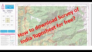Free download Survey of India toposheet [soinakshe.uk.gov.in] and remove password