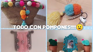 DIY ideas super fáciles  con pompones🌵