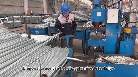 11.7 Brief introduce of ringlock scaffolding diagonal brace #steel #steelpipe #scaffolding #scaffold