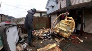 Cutting Up &amp; Removing A Hot Tub Timelapse