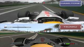 GAMEPLAY : F1 2011 [SPLIT SCREEN : Real vs Video  game]