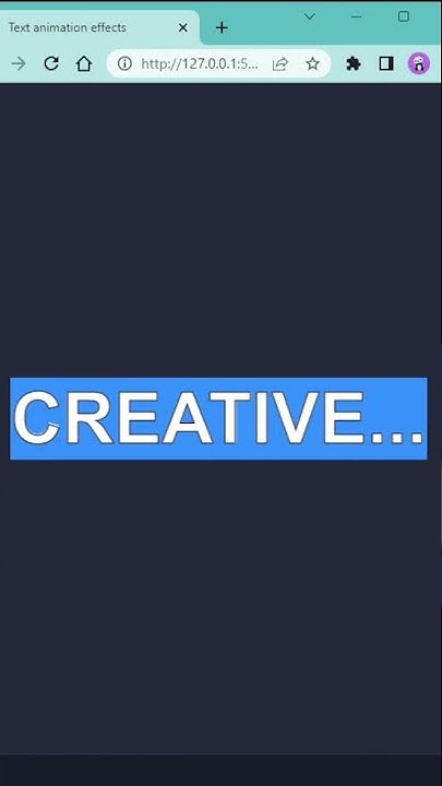 CSS Creative Text Animation Effects #shorts - YouTube
