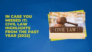 In Case You Missed It: Civil Law Highlights from the Past Year (2022)