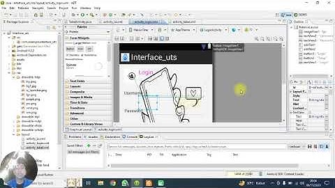 Pembuatan user inter interface (ui) Aplikasi android software eclipse-project  UTS