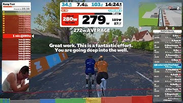 Zwift FTP Ramp Test after 6 weeks of Sweet Spot training | over 10% Increase