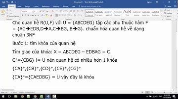 chuẩn hóa quan hệ về dạng chuẩn 3NF