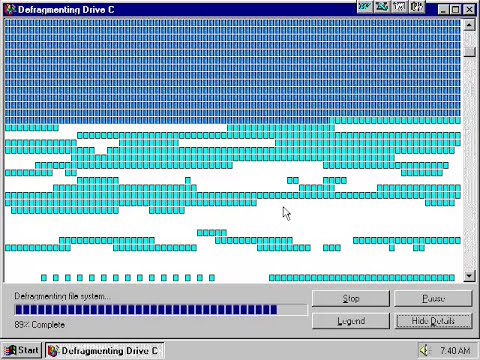 Windows 95 Defrag