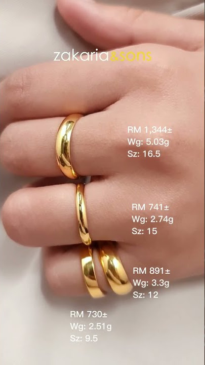 Cincin emas belah rotan.