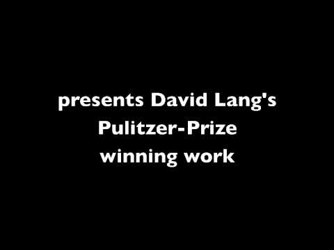 David Lang's "Little Match Girl Passion:" Evolution Contemporary Music Series 2010-11