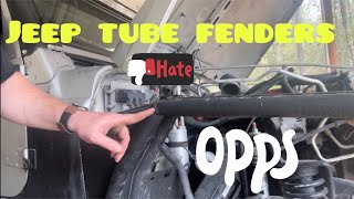Wrangler Steel Tube Fenders Damage Now what? #tube fenders #wrangler #tj build