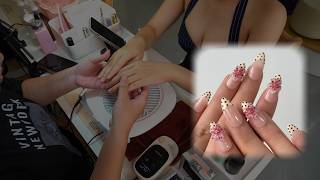 Handmade Polka Dots 3D Flowers Press On Nails - Client Request - Full Video Nail Tutorial No Cut