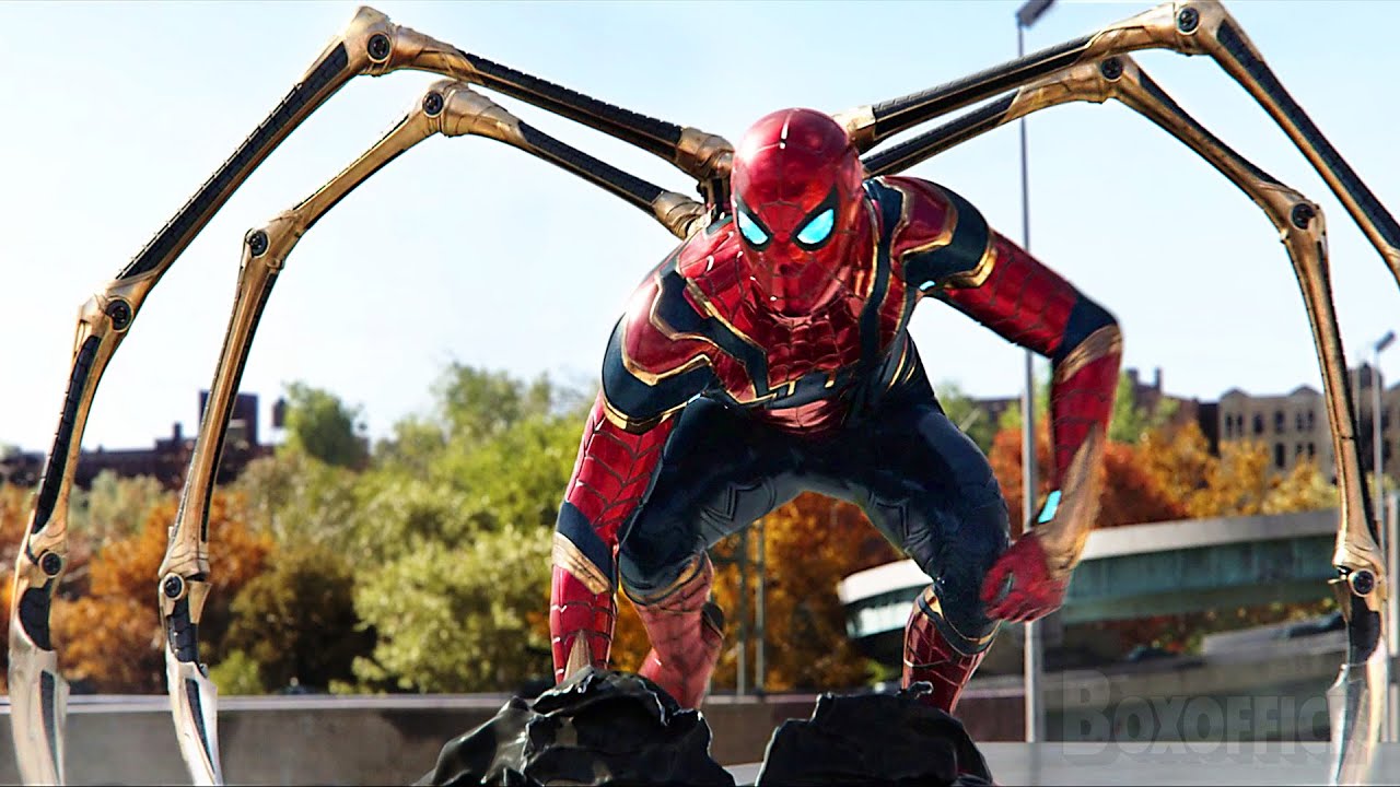 Все лучшие БОИ из трилогии про Человека-паука киновселенной Marvel ⚡ 4K