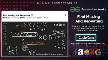 Find Missing and Repeating Element | 5 Approach | Brute-Better-Optimal | Amazon | Most Asked | GFG