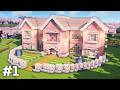 ⛏️ Minecraft :: How to build an Ultimate Cherry Blossom Mansion Part 1 🌸🏠 [마인크래프트 벚꽃 저택 만들기 1편 건축강좌]