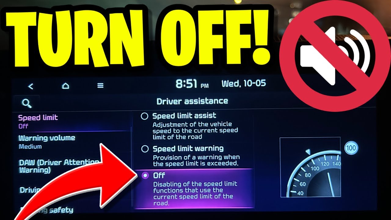 How To Turn OFF Speed Limit Alert Warning Kia Permanently YouTube How To Turn OFF Speed Limit Alert Warning Kia Permanently YouTube