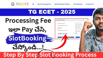 ts ecet slot booking 2025 | ts ecet counselling process | ts ecet certificate verification 2025