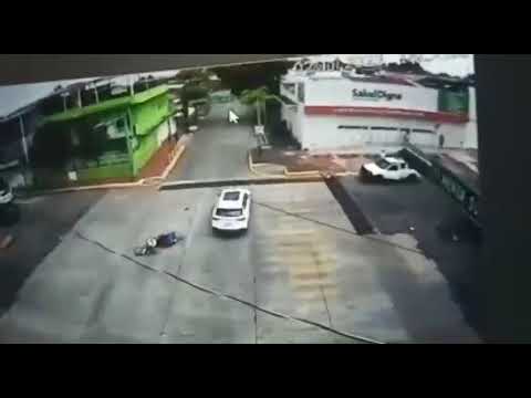 Así fue el accidente del motociclista de Domino's Pizza