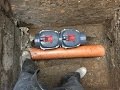 Double sewer flood valve installation