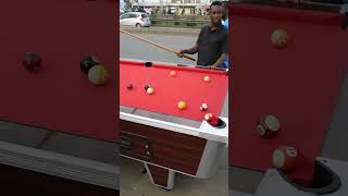 brown u0026 red, coin operated pool table testing in Nairobi, Kenya #pooltable #8ballpool #billiardroom