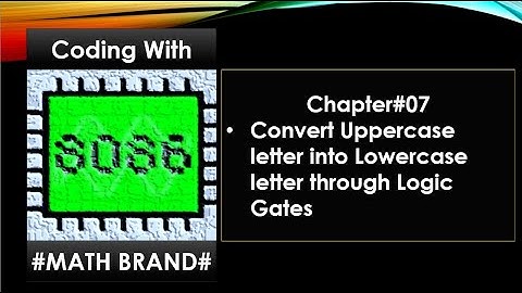 Microprocessor & Microcontroller | Convert Uppercase into Lowercase letter | Assembly language