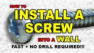 How to INSTALL a SCREW into a WALL (anchor) drywall