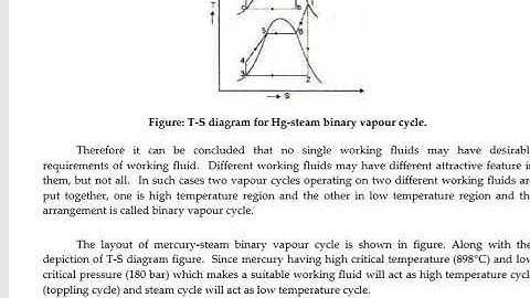 Binary vapour cycle A