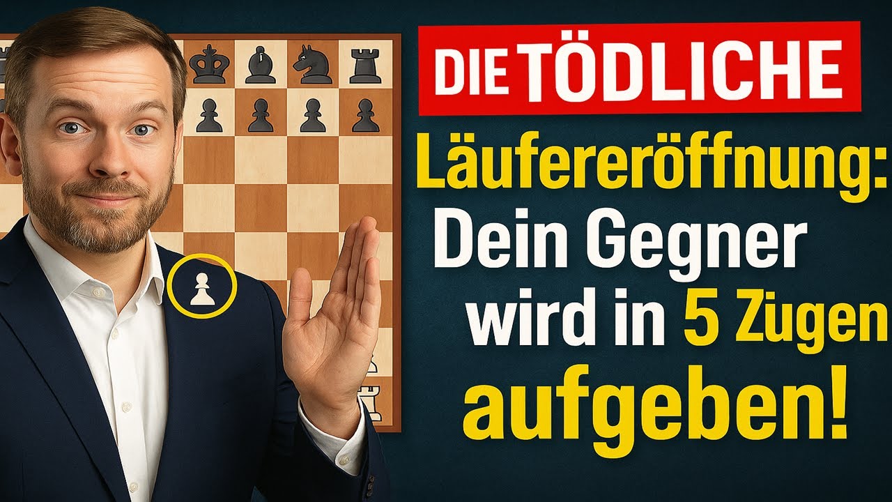 Die TÖDLICHE Läufereröffnung: Dein Gegner wird in 5 Zügen aufgeben!
