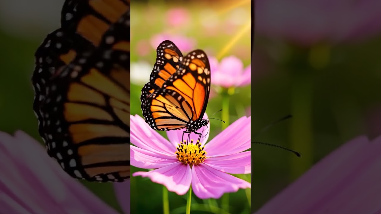 Butterfly on Flower | 4K Macro Nature Wildlife Video