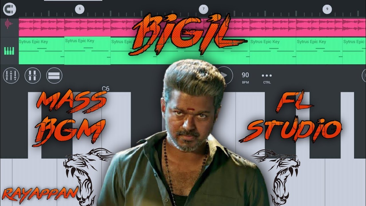 Bigil Rayappan mass Bgm in FL studio mobile | A.R.Rahman | Thalapathy Vijay