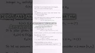 Design and analysis of algorithm answer for question 7